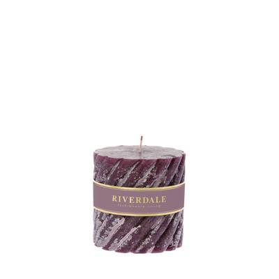 Geurkaars Swirl Sandalwood Rose dark burgundy 10x10cm
