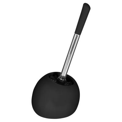 Keramische toiletborstelset Kiezelsteen Mat Zwart - 15x15x39 cm Keramische toiletborstelset Kiezelsteen Mat Zwart - 15x15x39 cm