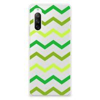 Sony Xperia 10 III TPU bumper Zigzag Groen - thumbnail