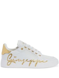 Giuseppe Zanotti baskets GZ94 à design métallisé - Blanc