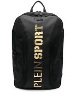 Plein Sport sac à dos à logo imprimé - Noir