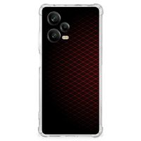 Xiaomi Redmi Note 12 Pro Plus Doorzichtige Silicone Hoesje Geruit Rood