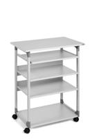 Durable Computertrolley In hoogte verstelbaar, Met wieltjes Hoogte: 950 tot 1150 mm (b x d) 750 mm x 534 mm Grijs SYSTEM 75 VH 372010 - thumbnail