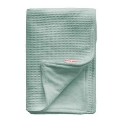 Cottonbaby baby wiegdeken gevoerd 75x95 cm oudgroen Cottonbaby baby wiegdeken gevoerd 75x95 cm oudgroen