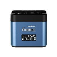 Hähnel - ProCube 2 - DSLR Duo Charger - voor Panasonic - EU/UK/USA Plug - Oplader voor DMW-BLC12, BLF19 en BLK22 batterijen - Ingebouwde USB-oplaadpoorten en AA-sleuven