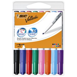 Viltstift Bic 1748 whiteboard rond ass 1.4mm blister ÃƒÆ' 8st