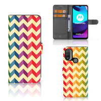 Motorola Moto E20 | E30 | E40 Telefoon Hoesje Zigzag Multi Color