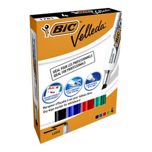 Viltstift Bic 1781 whiteboard schuin ass 3.2-5.5mm set ÃƒÆ' 4st