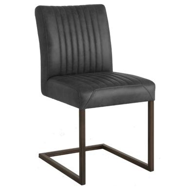 Industriële eetkamerstoel Ferro antraciet