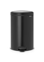 Brabantia NewIcon Prullenbak, Kunststof Binnenemmer, Matt Black, 20 Liter