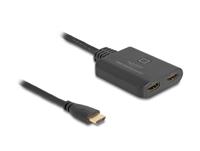 Delock 18645 HDMI Switch 2 x HDMI in naar 1 x HDMI uit 8K 60 Hz met geïntegreerde kabel 50cm - thumbnail