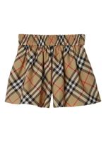 Burberry Kids short en jersey à motif Vintage Check - Marron