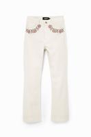 Cropped flared jeans - WHITE - 34