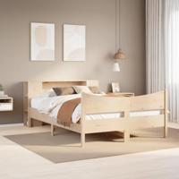 vidaXL Bedframe zonder matras massief grenenhout 150x200 cm, bed, bed ombouw, twijfelaar bed, bedbodem, slaapkamermeubel, tweepersoonsbed