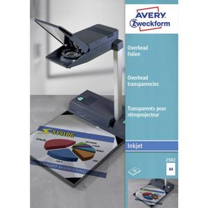 Avery-Zweckform OHP Inkjetfolie 2502 Folie voor overheadprojectoren DIN A4 Inkjet Transparant 50 stuk(s)