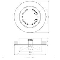 EVN 517001 517001 Inbouwring Halogeen Zonder 50 W Wit