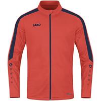 JAKO - Krachtige Polyester Jas, Uniseks-Volwassene, Vlam/Marine, 4XL