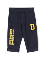 Diesel Kids pantalon de jogging en coton à logo imprimé - Bleu