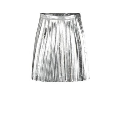 Jill & Mitch by Shoeby imitatieleren plissé rok Silver zilver