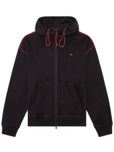 Diesel hoodie Amst-Davos à coutures contrastantes - Noir