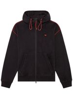 Diesel hoodie Amst-Davos à coutures contrastantes - Noir - thumbnail