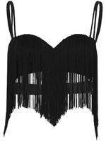 Proenza Schouler brassière à détail de franges - Noir