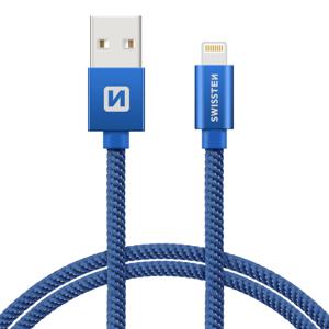 Swissten Lightning naar USB Kabel 1.2M Blauw