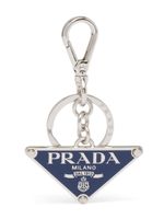 Prada porte-clés à plaque logo - Argent