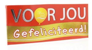 Wensreep melkchocolade gefeliciteerd