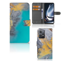 OnePlus Nord CE 2 Lite Bookcase Marble Blue Gold - thumbnail