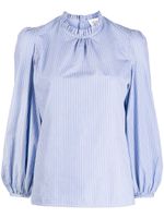 Bonpoint blouse rayée à col volanté - Bleu