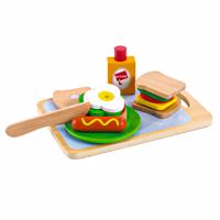 Viking Choice  Sandwich speelgoed set - houten speelgoed - kinderkeuken accessoires