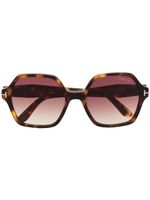 TOM FORD Eyewear lunettes de soleil à monture géométrique oversize - Marron - thumbnail