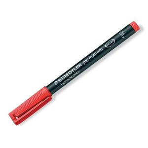 Staedtler Lumocolor permanent F DRY SAFE 318-2 Permanent marker Rood Watervast: Ja