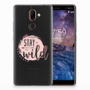 Nokia 7 Plus Telefoonhoesje met Naam Boho Stay Wild