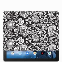 Lenovo Tab E10 Siliconen Hoesje Black Flowers