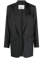 ISABEL MARANT blazer en laine vierge Kenzy à simple boutonnage - Gris