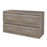 Badmeubelset Aquasplash Salt 120x46 cm Greeploos 4 Lades Met Afdekplaat Scotch Oak Aquasplash - thumbnail