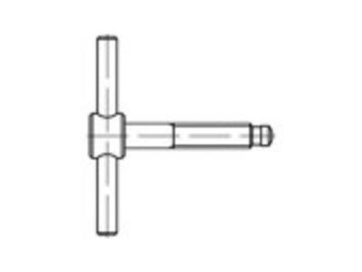 TOOLCRAFT 137843 Knevelschroeven M6 50 mm DIN 6304 Staal Gebruineerd 1 stuk(s)