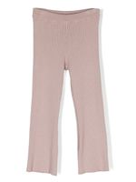 Brunello Cucinelli Kids pantalon en maille à coupe droite - Rose