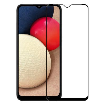 Shop4 - Samsung Galaxy A02s Glazen Screenprotector - Edge-To-Edge Gehard Glas Transparant