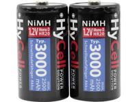 HyCell HR20 Oplaadbare D batterij (mono) NiMH 3000 mAh 1.2 V 2 stuk(s)