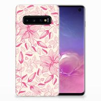 Samsung Galaxy S10 TPU Case Pink Flowers