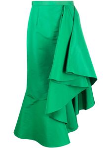 Alexander McQueen jupe évasée à design asymétrique - Vert