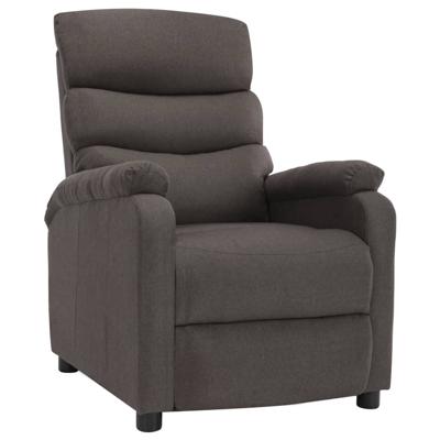 vidaXL Fauteuil verstelbaar stof taupe
