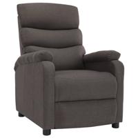 vidaXL Fauteuil verstelbaar stof taupe