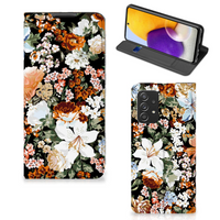 Smart Cover voor Samsung Galaxy A72 (5G/4G) Dark Flowers