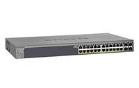 NETGEAR GS728TP Switch 24 Port Gigabit Ethernet PoE Switch Smart (Network Switch Managed met PoE en 4 SFP-poorten, ProSAFE Lifetime Garantie)