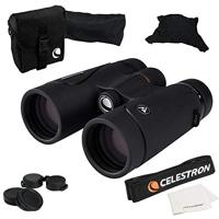 Celestron 71404 TrailSeeker 8x42 mm Dakkantverrekijker met diëlektrisch gecoate lens, BaK-4 Prismaglas, lichte magnesiumlegering behuizing en zachte draaghoes, Zwart