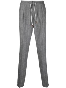 Brunello Cucinelli pantalon droit à rayures - Gris